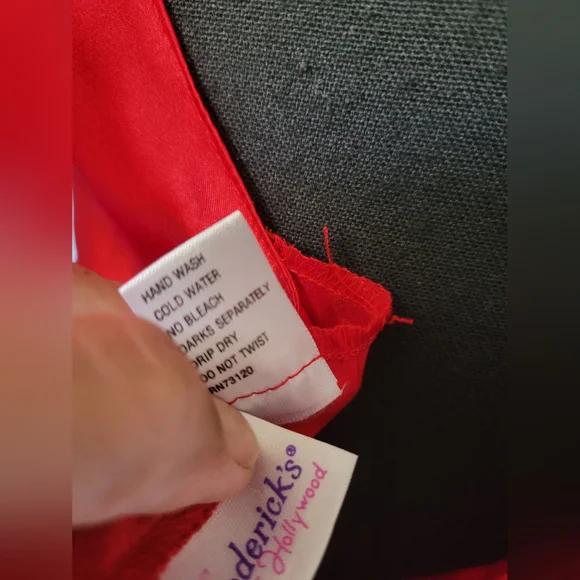 Frederick's Of Hollywood Womens Red Slip Satin Dress L - Picture 7 of 8